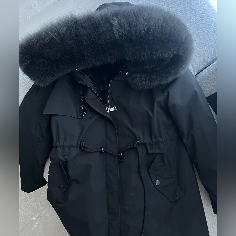 Double-layer rabbit fur Coat